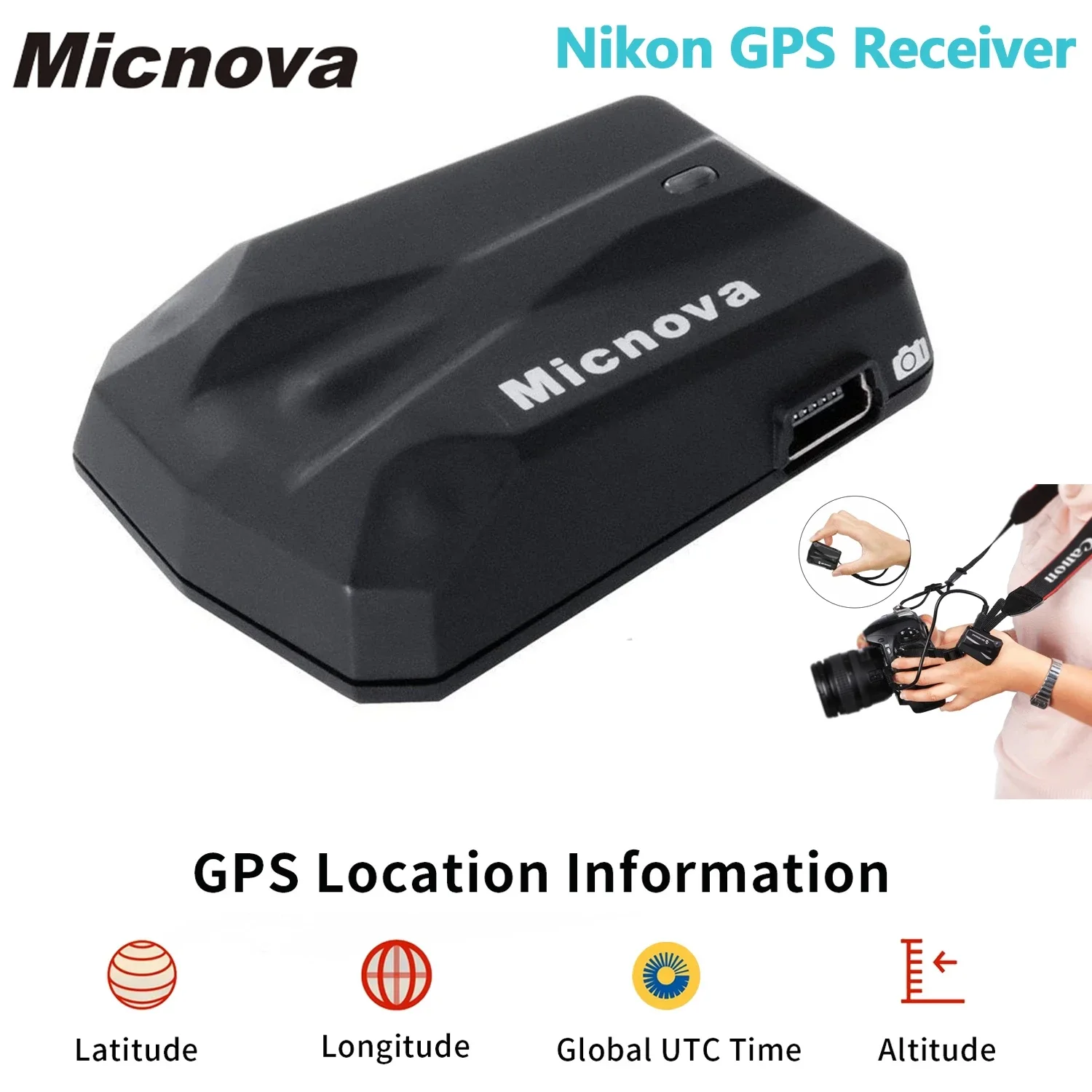 

Micnova SK-GPS-N GPS Remote Receiver for Nikon DSLR Record Latitude Longitude Altitude Universal Time Coordinated information