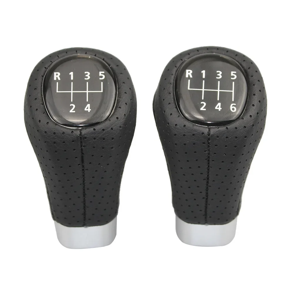 مقبض ناقل الحركة الجلدي المثقوب 5/6 لسيارة BMW E52 E60 F26 E38 - مقبض ناقل الحركة للسيارة، ملحقات السيارات المتينة