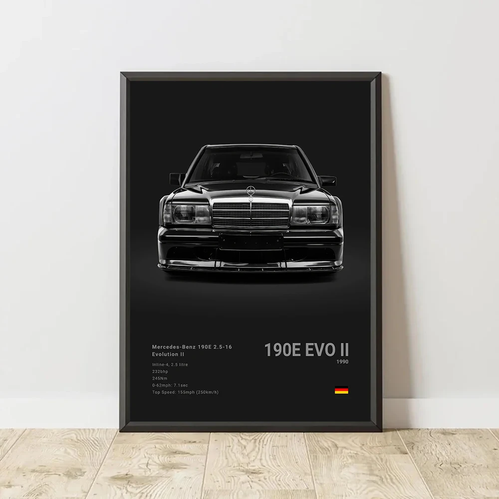 العلامة التجارية الشهيرة سيارة رياضية سلسلة ملصق فني G63 AMGGT 1990E A45S صورة الطباعة الديكور اللوحة للديكور المنزل بدون إطار