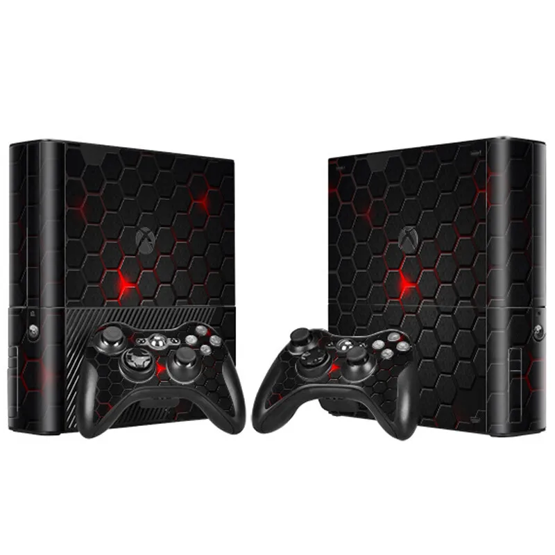 ملصق جلدي بتصميم مخصص لوحدة التحكم Xbox 360 E و2 وحدات تحكم ملصق فينيل لجلود Xbox 360 E