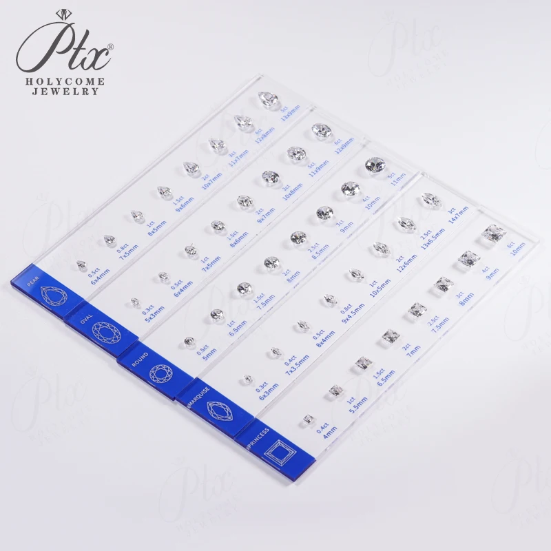 Comparison Ring Sizer Tester 5A CZ Moissanite Diamond Jewerly Dealer Tools Set Tools Size Shape Reference Top Quality Wholesale