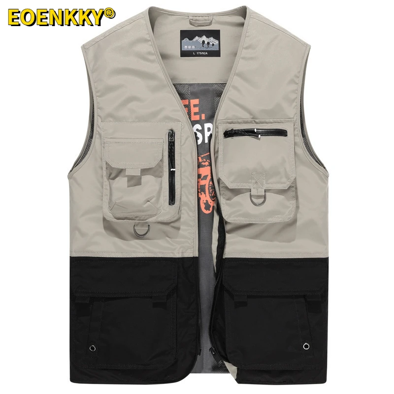 Outdoor Leisure Men's Vest Tactical Camping Climbing Travel Fishing Hunting Freight Photographer Multi-pocket Vest Top Quality