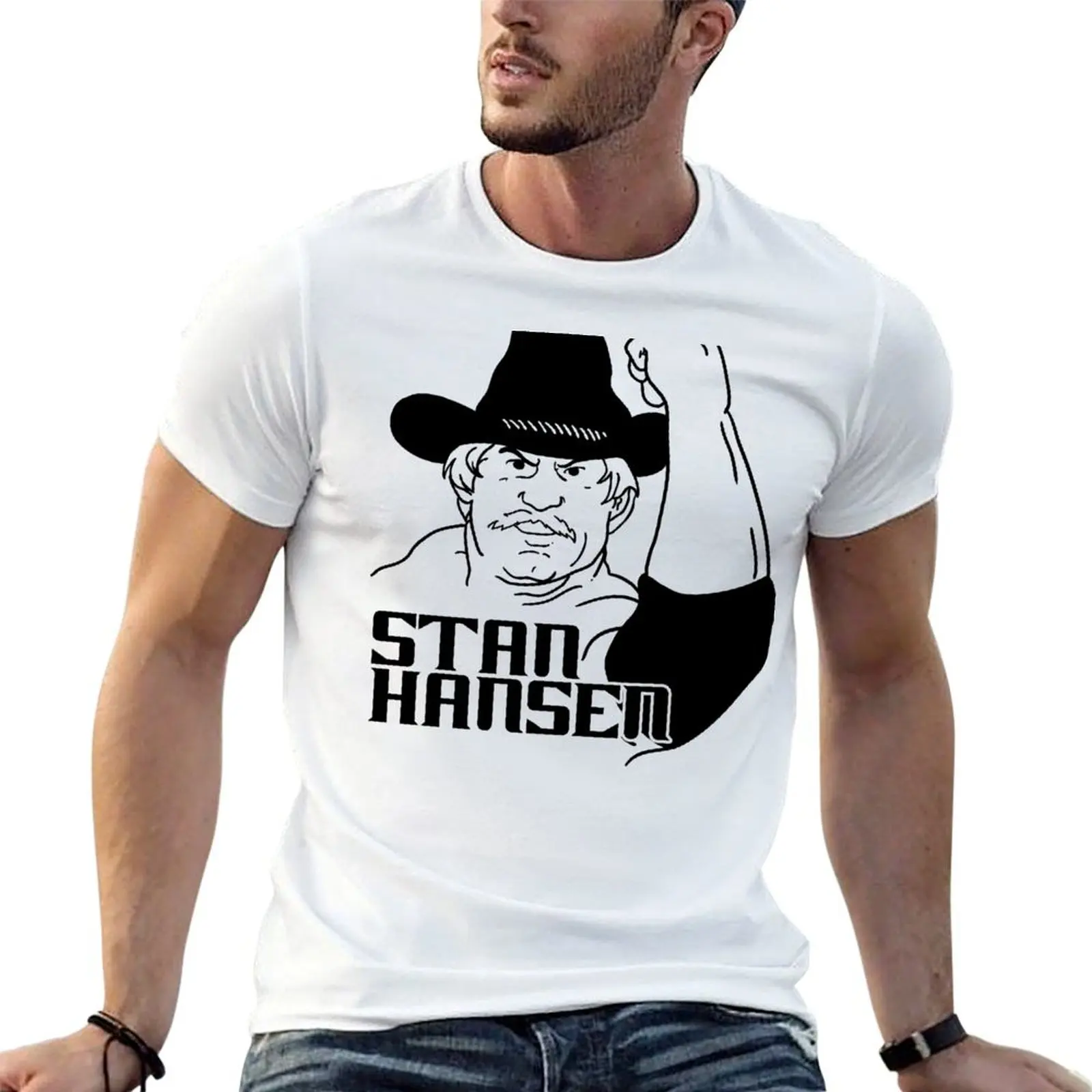 Western cotton t shirts Stan 100% mens t men Hansen T-Shirt graphic - Lariat! shirt
