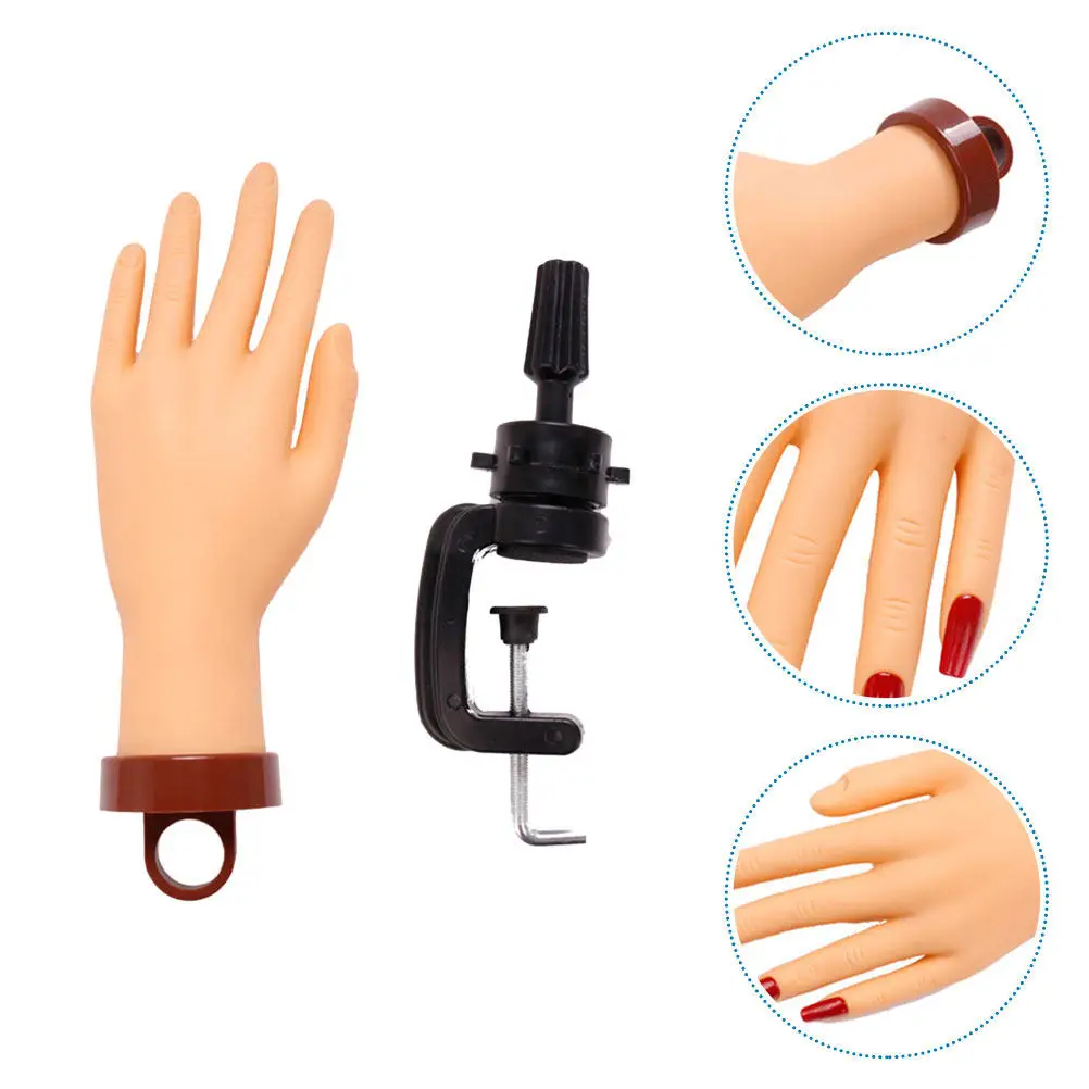 

Flexible Nail Practice Hand Premium Pvc Manicure Training Hand For Beginners Nail Art Design Practice Manicure Supply
