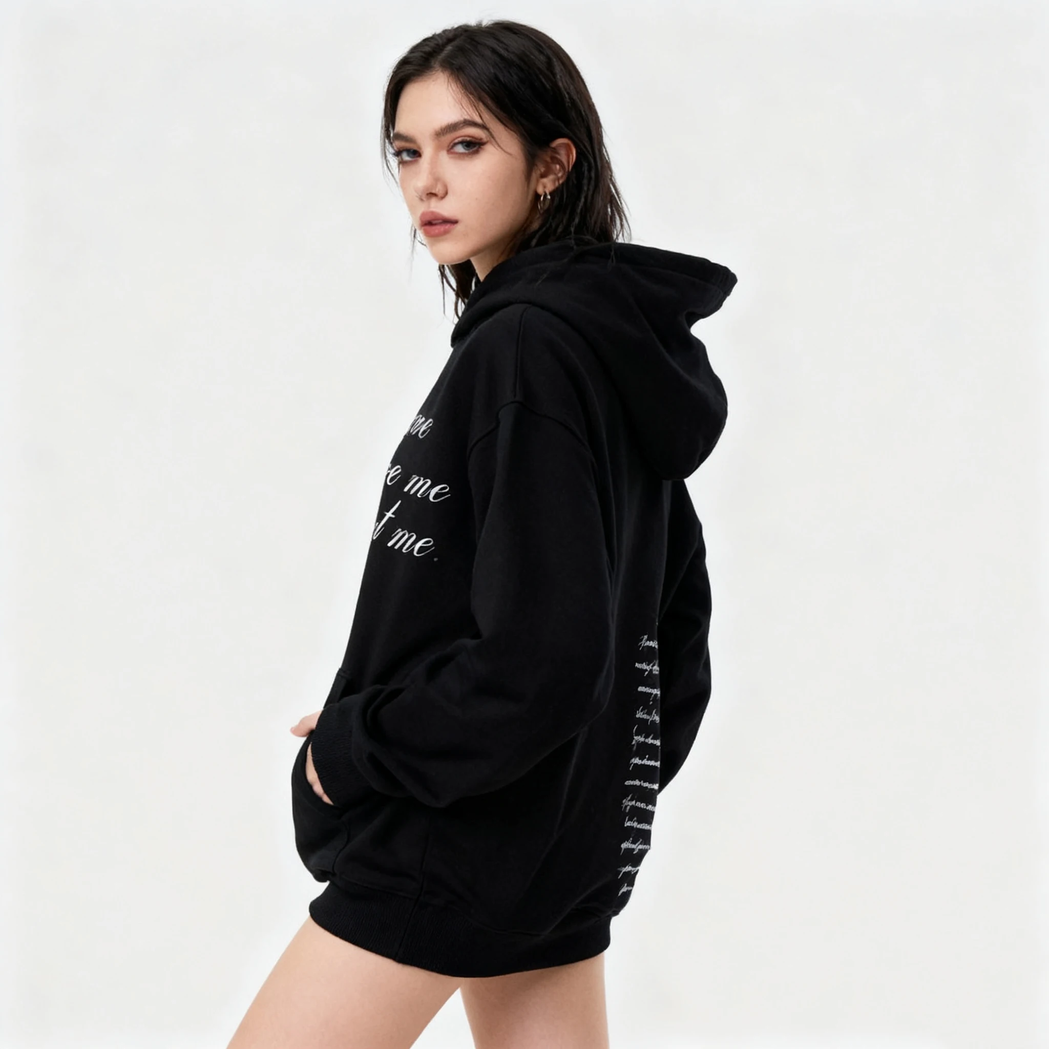 الأوروبية/الأمريكية الساخنة فتاة y2k الشارع الاتجاه ins نمط طويل الأكمام البلوز مقنعين الخريف القوطية الرجعية فاسق المرأة البلوز