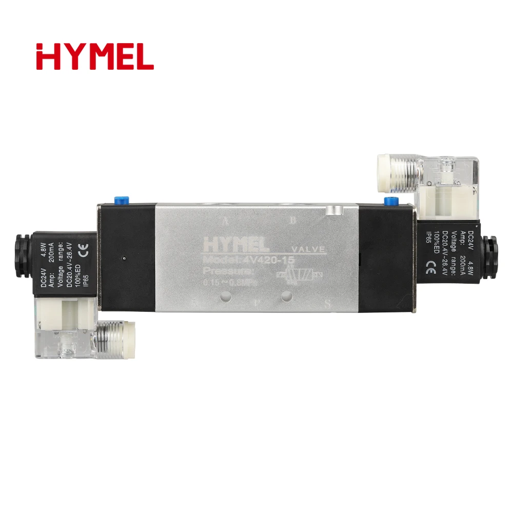 

Solenoid Valve Double Headed Double Control 5 Way 2 Position Power Down Hold Pneumatic Directional Valve 4V220-08