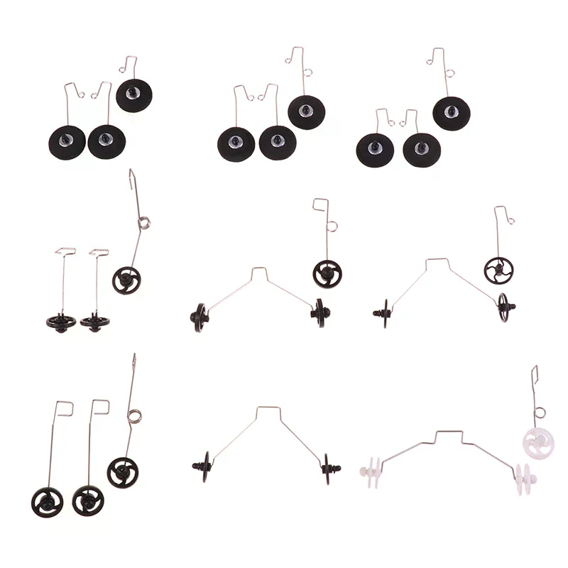 Kit de train d'atterrissage planeur en mousse RC, 1 ensemble, avec roue, accessoires d'avion pour Cessna J-11 J-20 SU27 SU57 Z51 F22 SU35