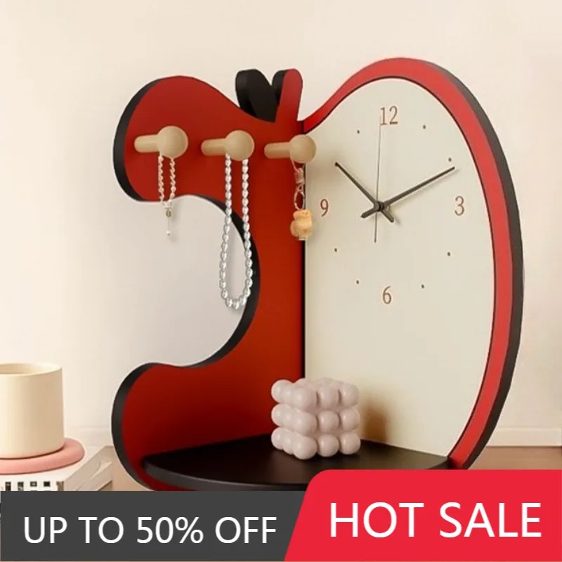 Morden Wall Clock Nordic Electronic Luxury Calendar Wall Clocks Multifunctional Aesthetic Hanging Rack Living Room Decorations