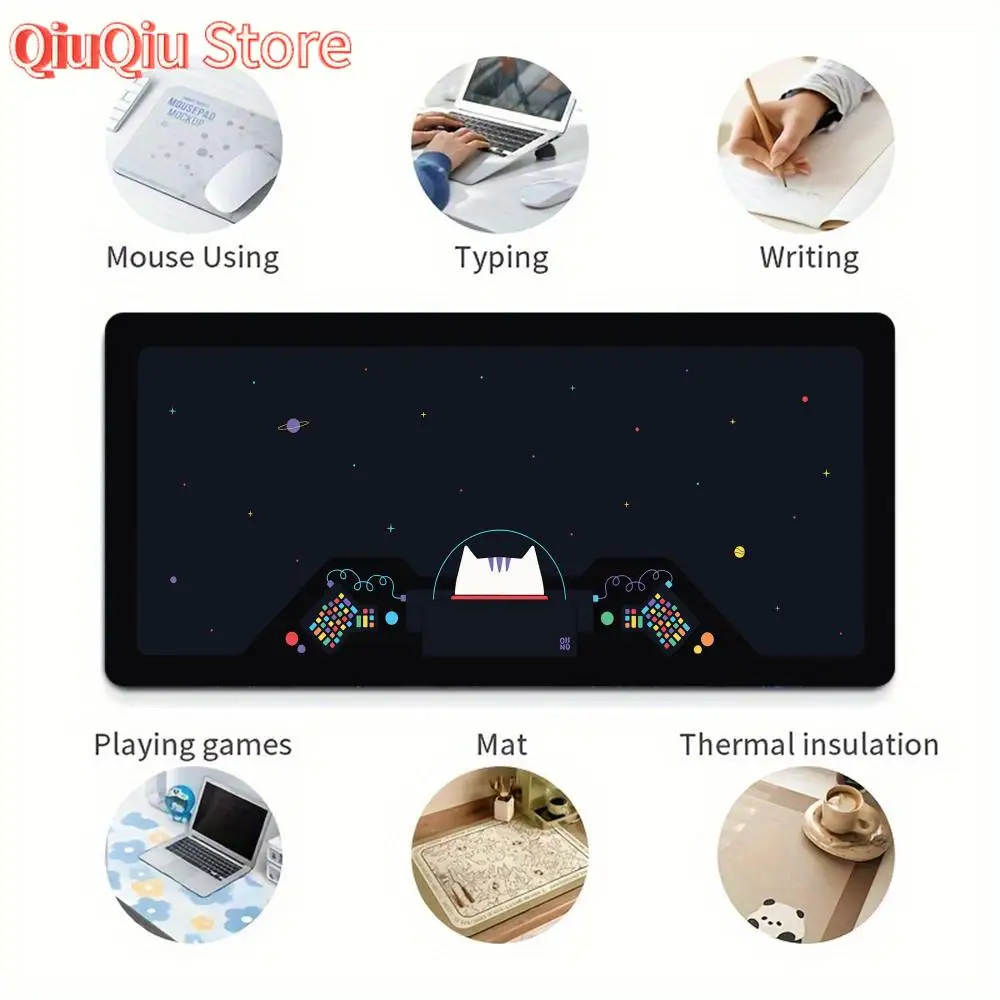 Coelho bonito jogo mouse pad playmat mouse grande mousepad xl gaming borracha bloqueio monitor mesa portátil tapete computador gamer trabalho escritório