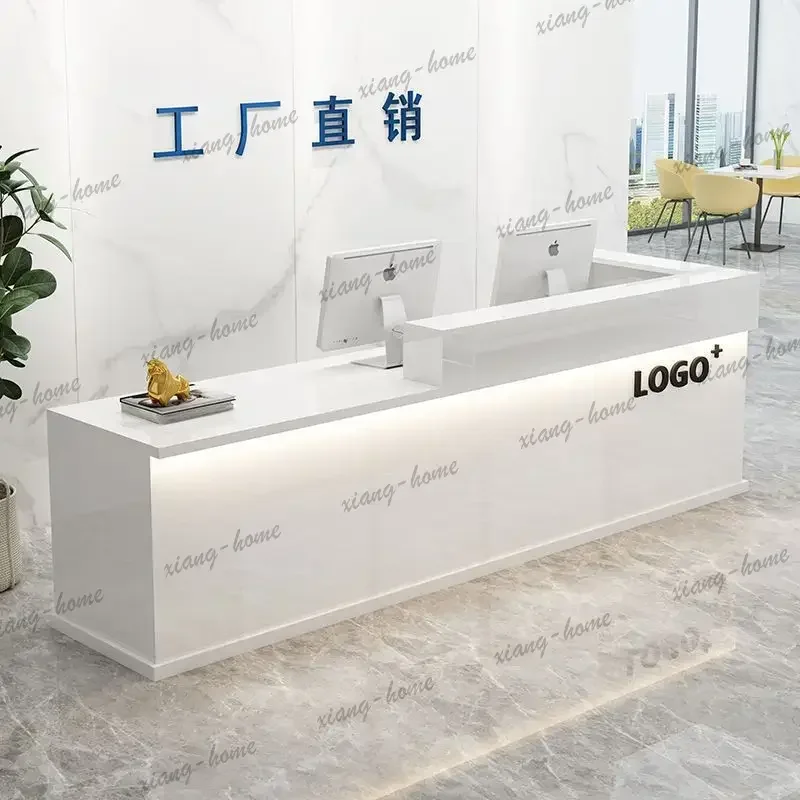 LSCashier Front Reception Desks Simple Modern Hairdressing Company Reception Desks Hotel Lobby Clothing Store Furniture A Mesa J