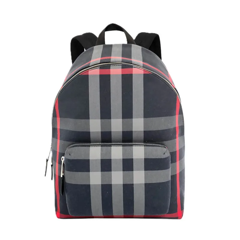 BURBERRY Jeff Check Backpack in Navy/Grey 80840571