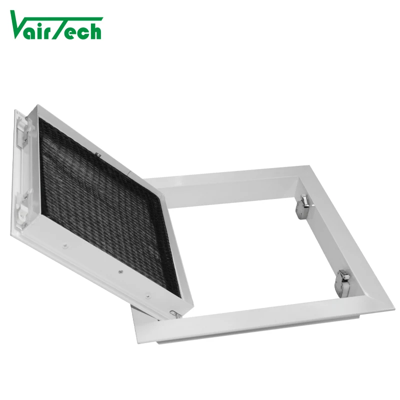 نظام HVAC صندوق بيض من الألومنيوم مصبغة سقف معدني عودة شبكة الهواء تهوية صندوق البيض تصفية مصبغة 24x24 بوصة للتعليق