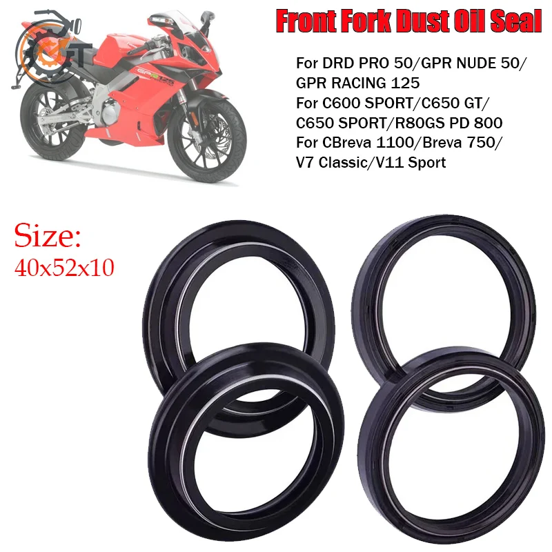 40x52x10 For DERBI DRD PRO 50 GPR NUDE 50 MOTO GUZZI YAMAHA KAWASAKI BMW Motorcycle Accessories Front Fork Oil Seal Dust Seal