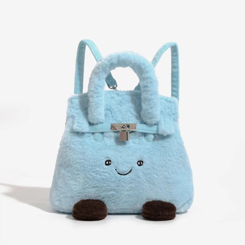 Nuova borsa in peluche pelosa carina borsa a tracolla tote di grande capacità per donne ragazze uso quotidiano moda morbida moda alla moda