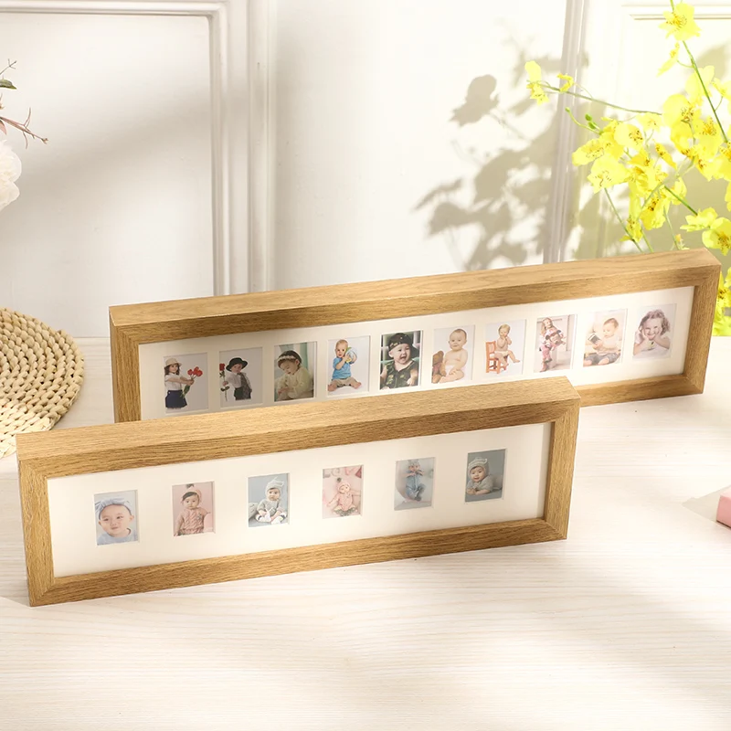 Children's Growth Photo Frame Tabletop Display 1st Anniversary Baby Photos Frame Infant Photo Maternity Photo Album Frame