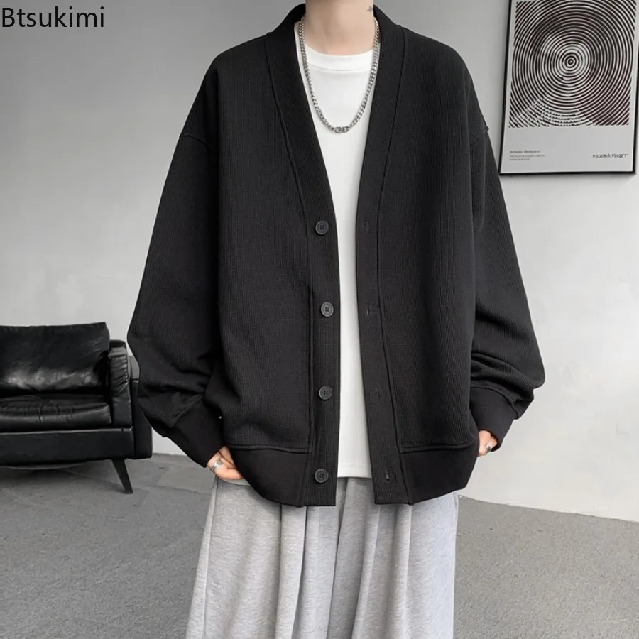 الخريف الشتاء سترة سترة 2026 الرجال فضفاض الوزن الثقيل ملابس خارجية موضة عادية هوديي رجل المتضخم الصوف الدافئة معاطف M-8XL #5