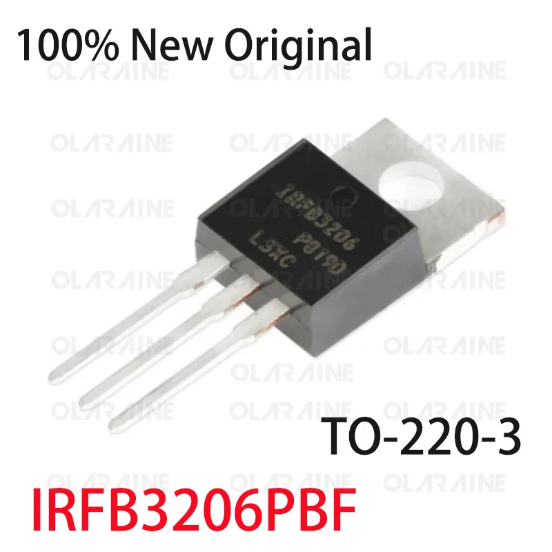 5/10/100Pcs IRFB3206PBF transistor MOSFET TO-220-3 N-Channel 1 Channel Vds-60 V Id-210 A 2.4 mOhms	 Pd-300 W