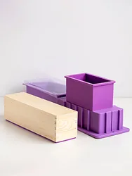 Rectangular Cold-made Silicone Mold, Handmade Soap Toast, Thickened Mold with Lid, Baking Tools for Cakes, DIY