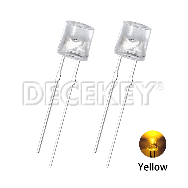 Diodes électroluminescentes, lot de 100 pièces de 5mm à sommet plat, éclairage 9 couleurs, ampoule lumineuse, composants électroniques