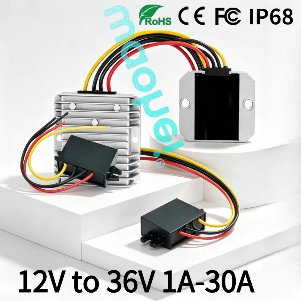 12V to 36V 1A-30A Boost Module 12v-36v Stabilizer Power Converter DC-DC Step Up 12v Step Up 36v Voltage Regulator 10V-18V ROHS