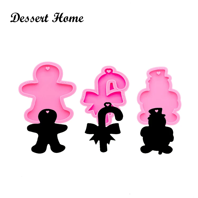 DY0254 Snowman w/Stick Arms Epoxy Resin Molds For Jewelry Diy Silicone Keychain Necklace Earring Decoration Shiny Glossy