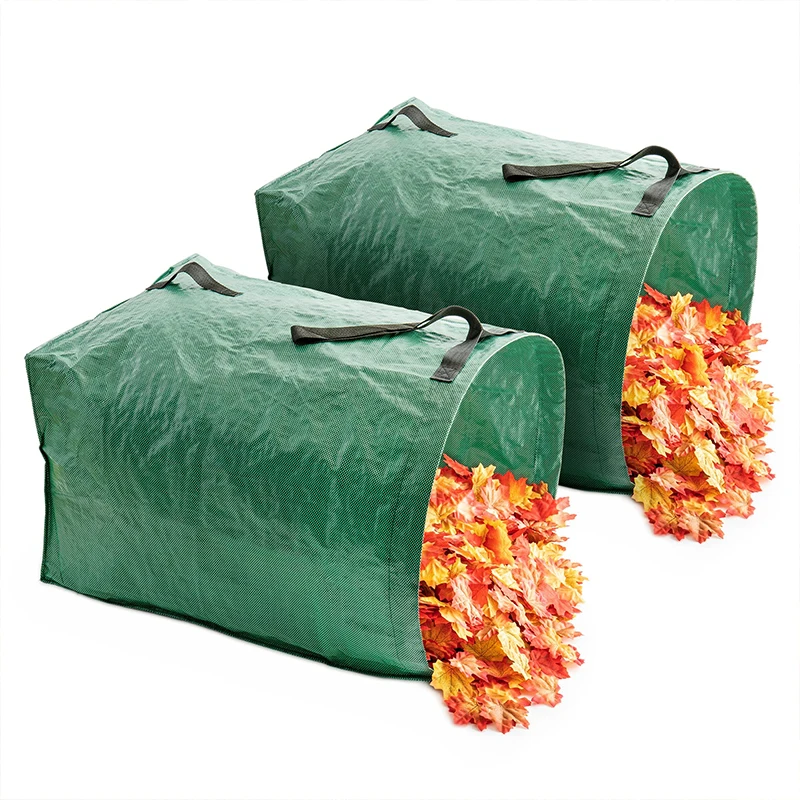53 Gallon Garden Leaf Collection Bag Reusable Yard Waste Bag for Lawn Farm Garden Cleaning Outdoor Garbage Storage