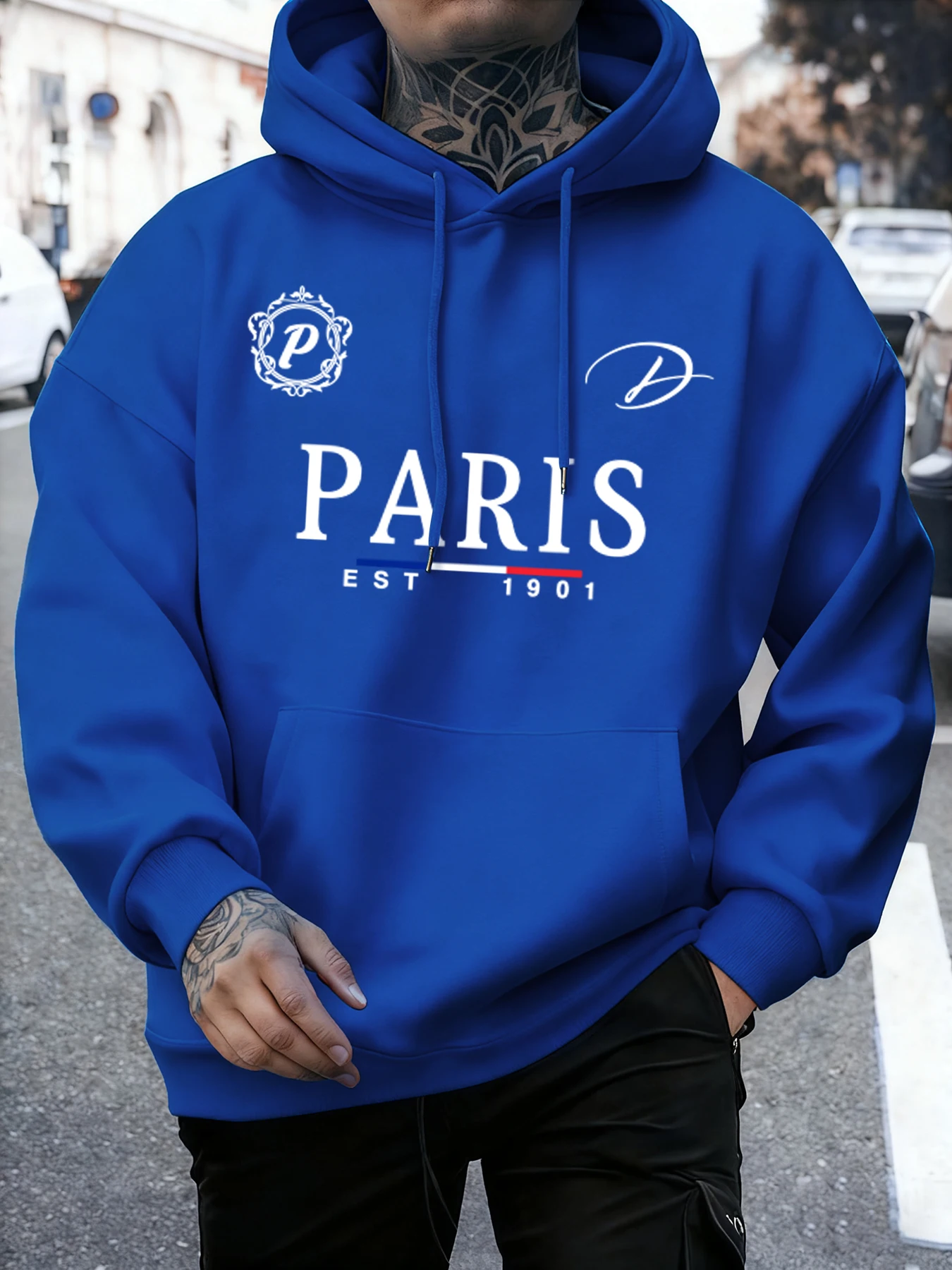 Paris Est 1901 Gedruckt Sweatshirt Männer Mode Alle-Spiel Weiche Pullover Vintage Casual Kleidung Herbst Fleece Mann Sportswear