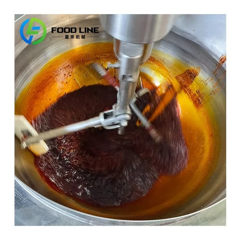 Customized Professional Industrial Gas Cooking Kettle with Agitator for Fruit Jam Halwa Mixer Equipment