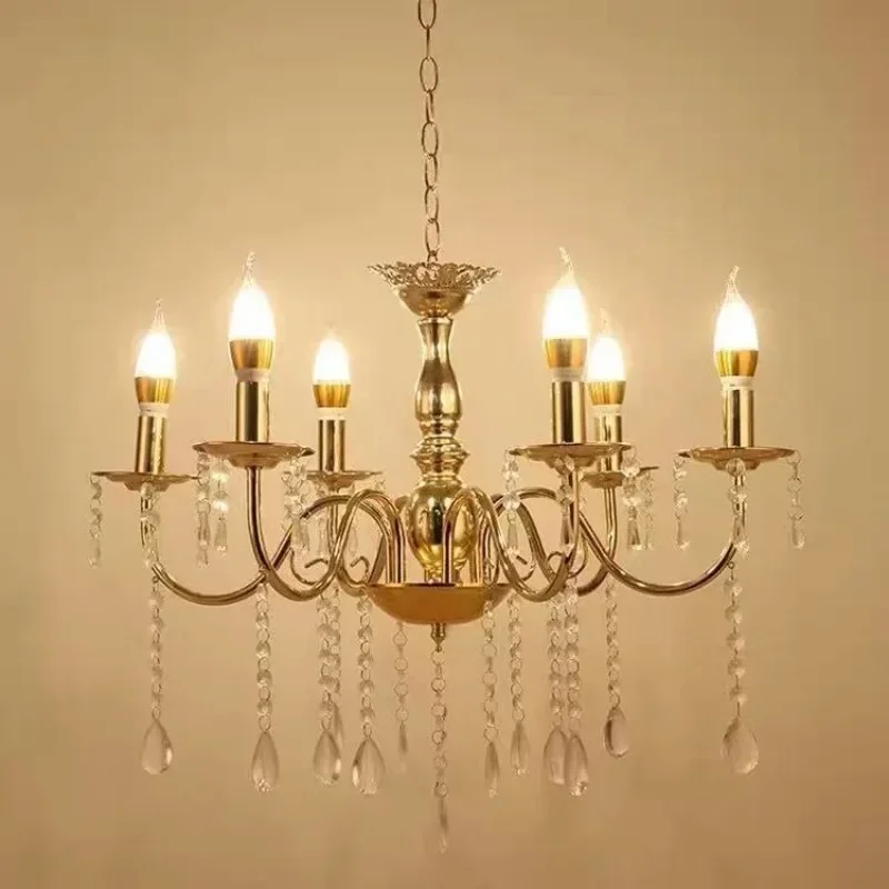 Electroplated French Gold Iron Art Pendant Lantern Wedding Ceremony Pavilion Props Festival Site Wedding Supplies