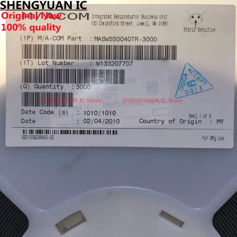 5-20Pcs MASWSS0040TR MASWSS0040TR-3000 MASWSS0040 PQFN-12 GaAs DPDT Diversity Switch 0.5 - 3.0 GHz Original New 100% quality