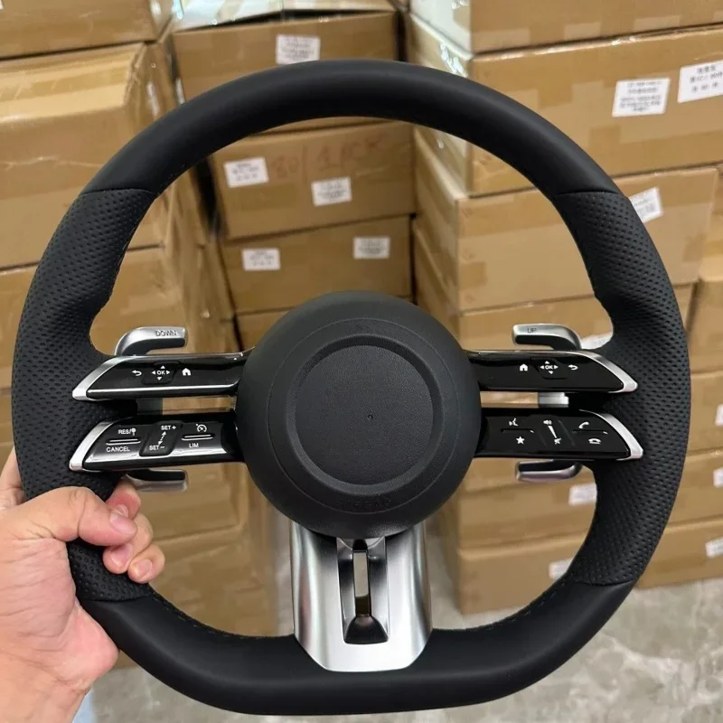 Carbon Leather For Mercedes-Benz Dragonfly AMG Steering Wheel Assembly C260B EGS Class GLA GLC GLE AMG Steering Wheel Car