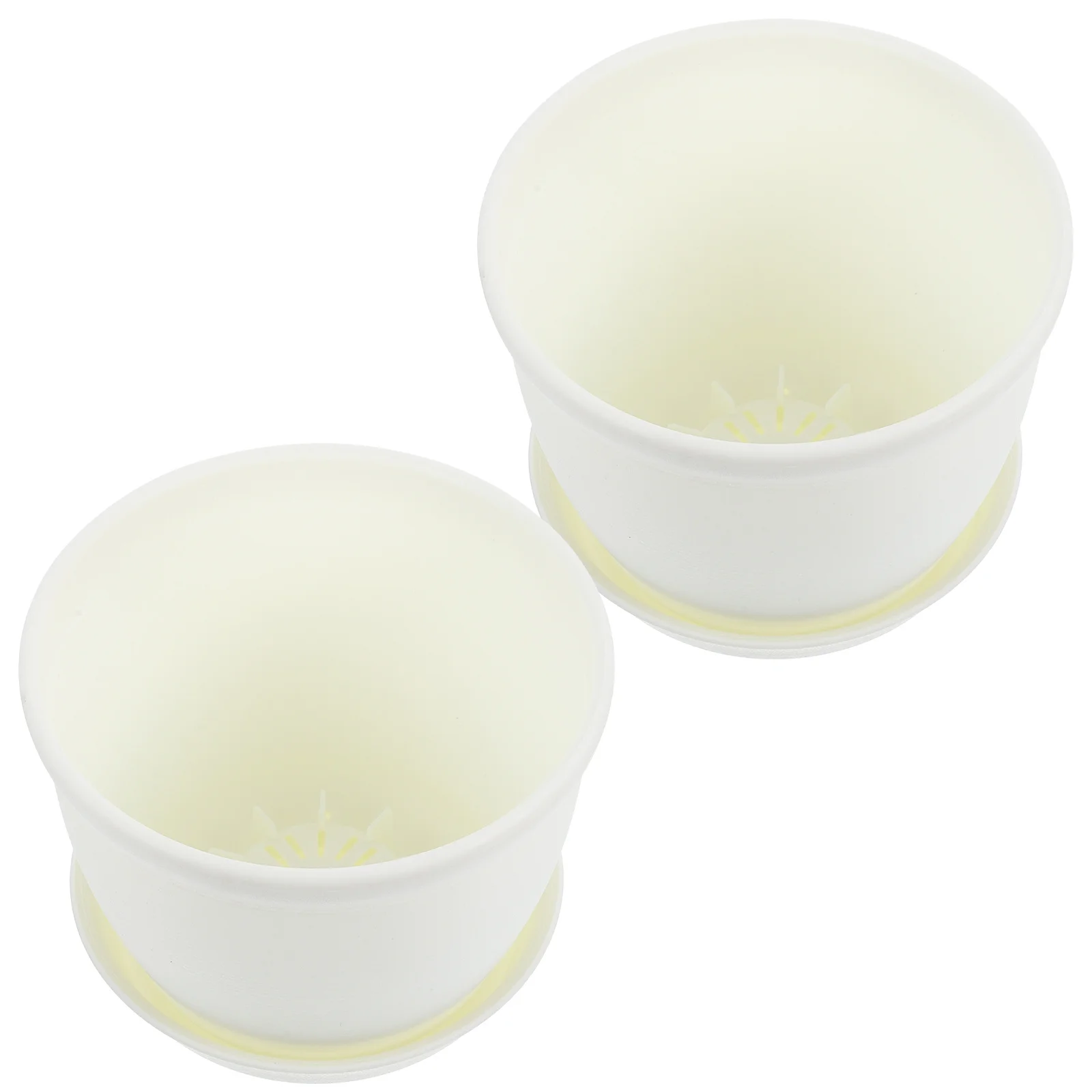 

2 set Brick Red Flower Pot 10 Inch Plastic Planter With Saucer For Succulents Mint Plants Indoor Outdoor Garden Decor Pots