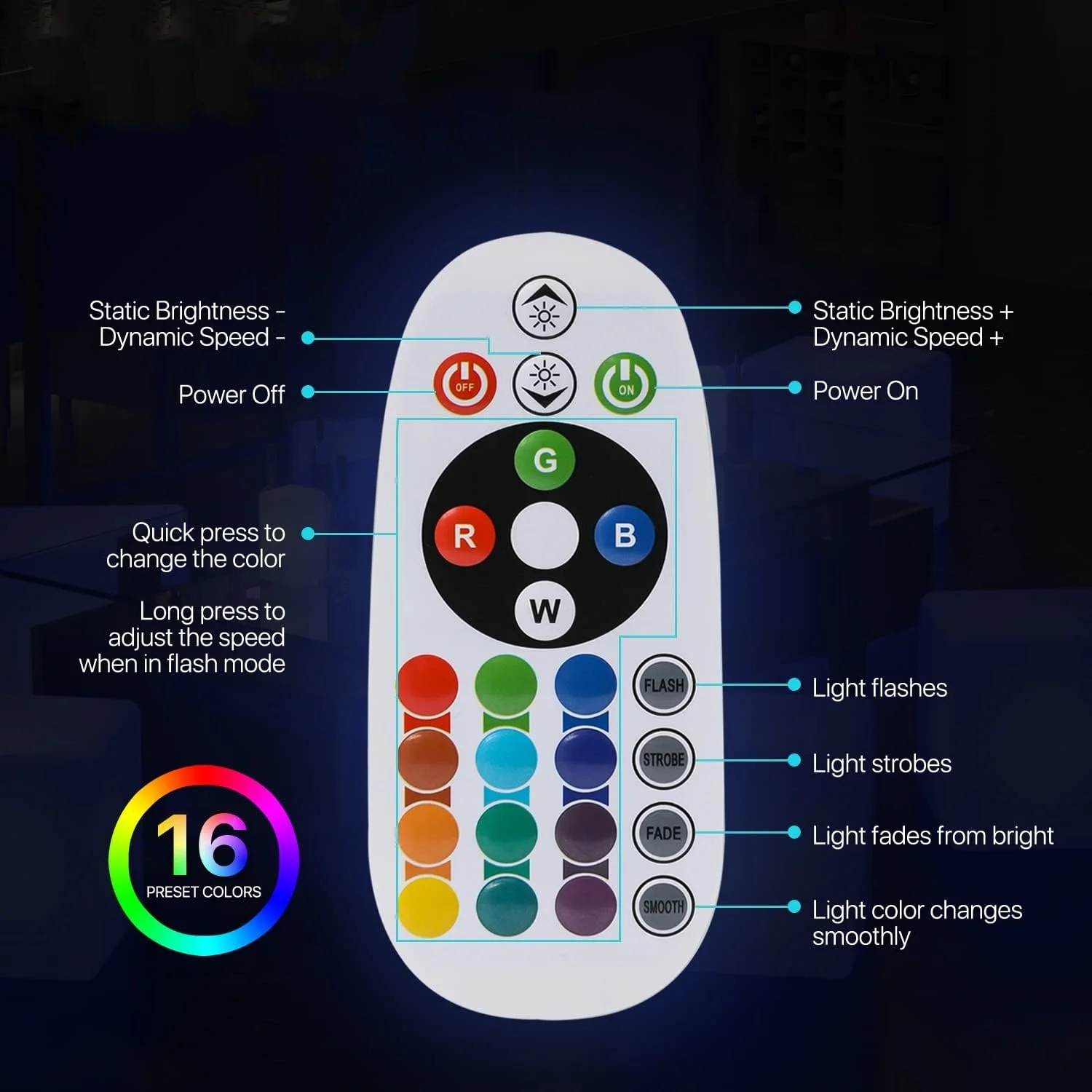 Dia.85mm USB صغير قابل لإعادة الشحن RGBW مزهرية مضيئة مزودة بقاعدة مقاوم للماء معلقة LED وحدة الأثاث المزاج ضوء محسن تحت الطاولة الديكور
