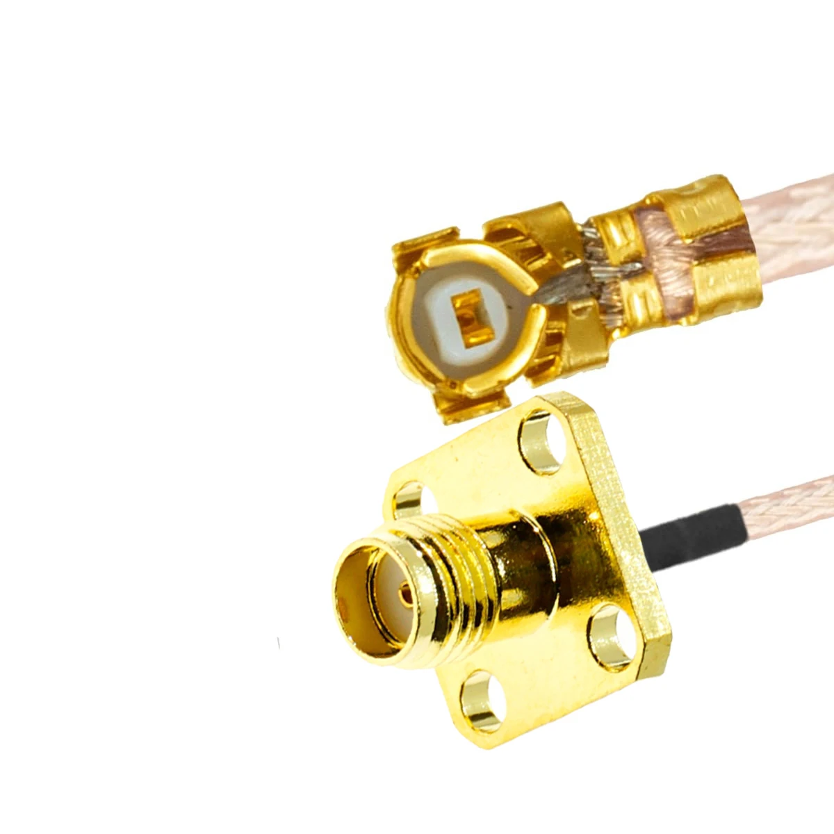 

1Pcs RG178 Cable SMA Female 4 Hole panel mount to UFL U.FL IPX IPX-1 Connector RG 178 RF Coaxial Pigtail WIFI Antenna Extension