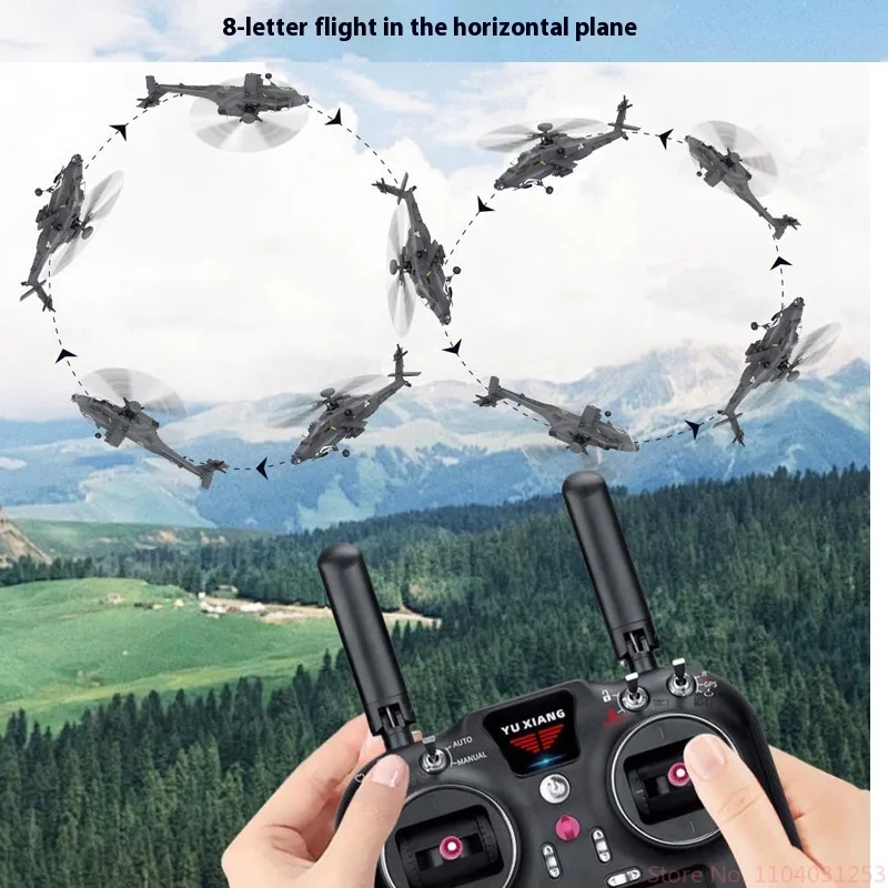 New Yuxiang Apache F11s Armed Remote Control Helicopter Gps Navigation Model 3d Inverted Simulation Drone Rhsky Toy