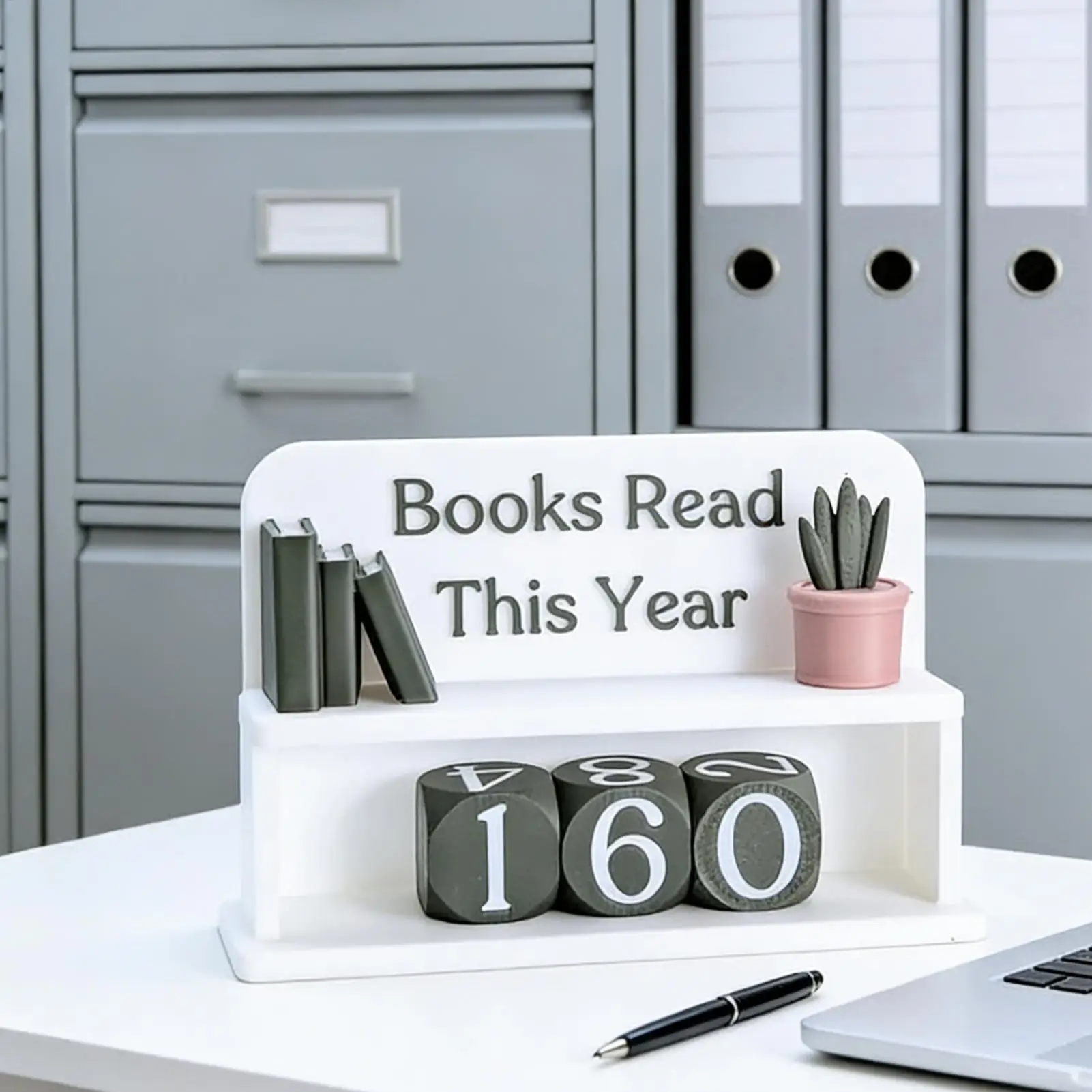 Books Read This Year Counter Bookish Track Shelf Ornament Books Read This Year for Home Librarian Classroom Women Men Kids