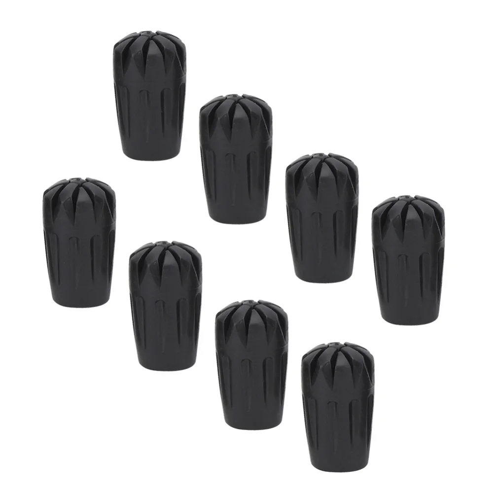 8 Pcs Durable Shock Absorption Walking Stick Head Diameter 11mm Black Pole Hiking Pole Trekking Protector Trekking Poles