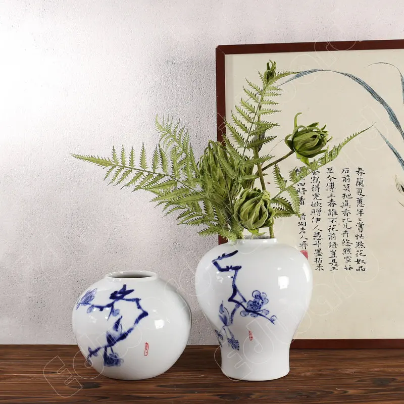 

Hand Painted Ceramic Vase Nordic Style Home Decor Vase for Flower Living Room Decoration Ceramic Vase Home Furnishing Plant Pot