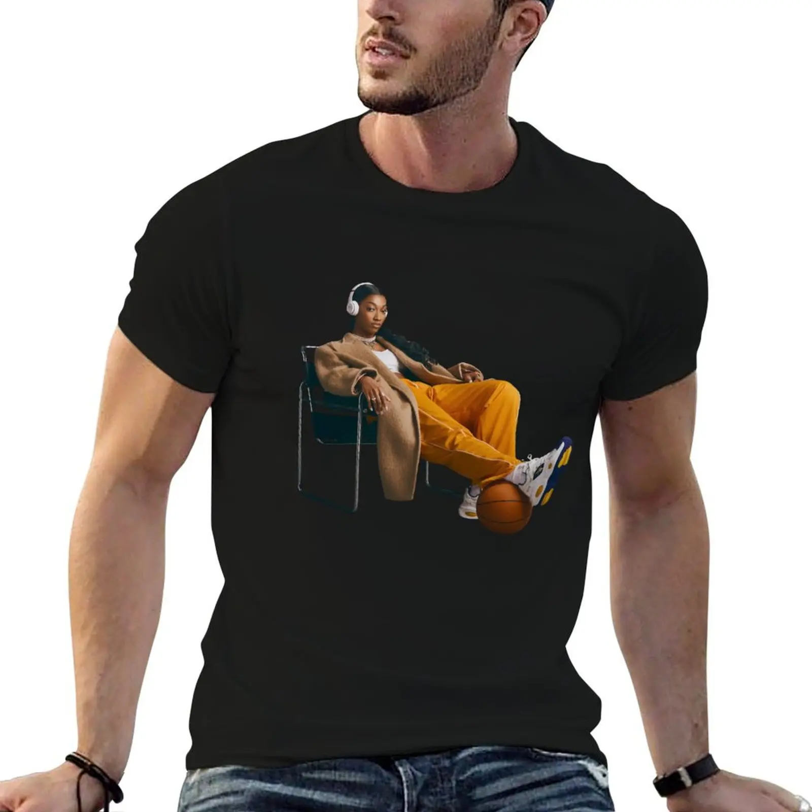 

with men 100% cotton T-Shirt Reese t Angel prints shirts t shirt