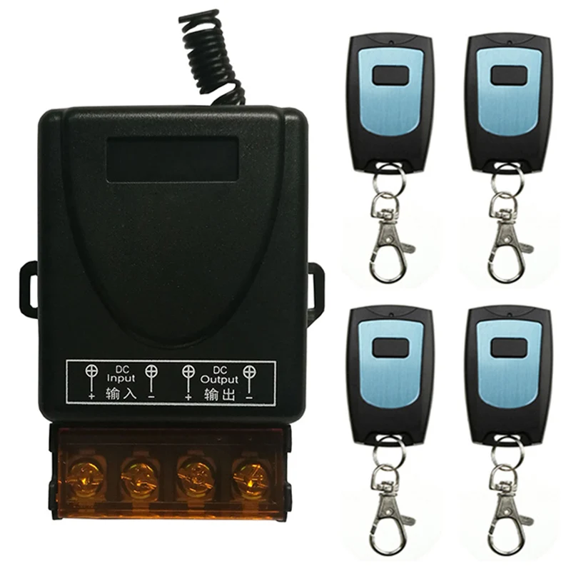 

DC12V 24V 36V 48V 1CH 1CH 30A Реле дистанционного управления Выключатель света Релейный выход Модуль радиоприемника и водонепроницаемый передатчик