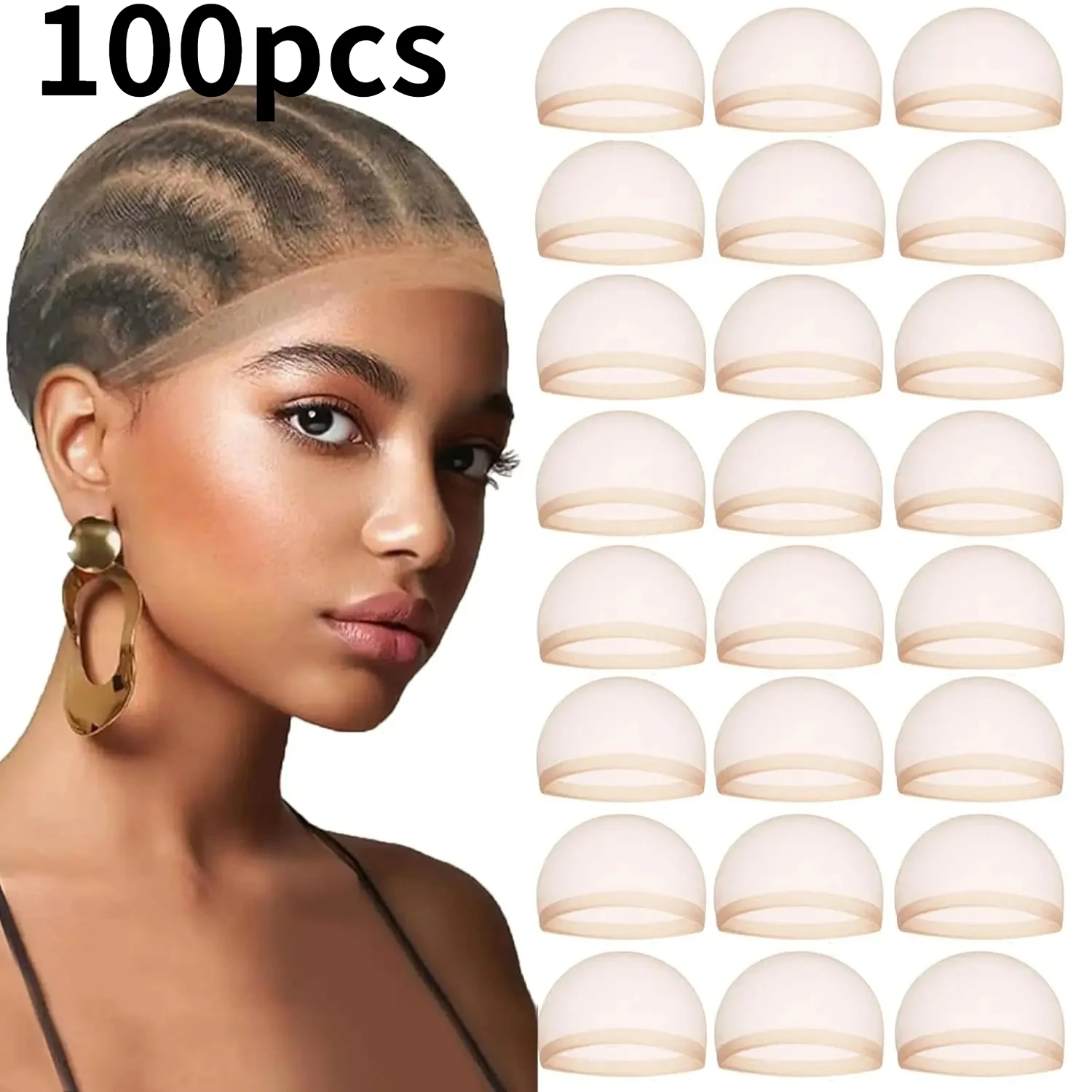 Wholesale  Wig Cap for Women Invisible Ultra-thin Stretchy Stocking Caps for Lace Front Wigs Sheer Wig Cap Thin Nylon Cap