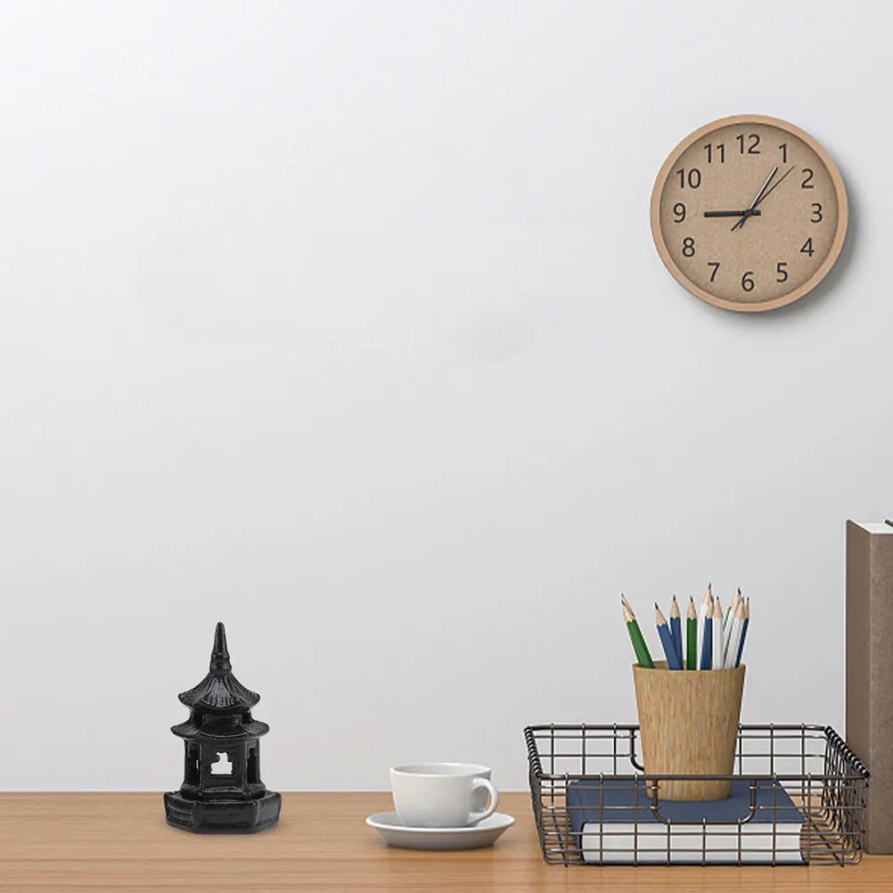 

2Pcs Garden Hexagonal Pavilion Decorations Ceramic Micro Landscaping Bonsai Ornaments Fish Tank Desktop Decorative Statues