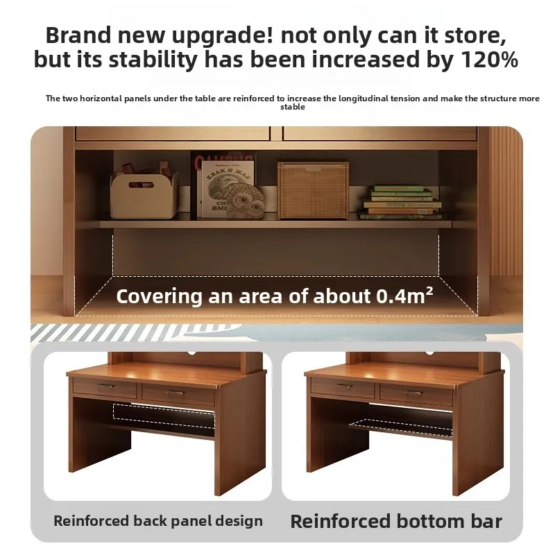 مكتب، رف كتب، طاولة متكاملة، غرفة نوم على الحائط، طاولة كتابة دراسة الطلاب، شقة صغيرة، #4