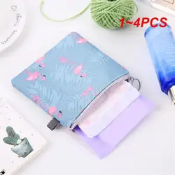 1~4PCS Cosmetic Bag Animal Polyester Napkin Pouch Household Tools Towel Pouches Sanitary Pad 13x13cm Makeup Bag Storage Tools