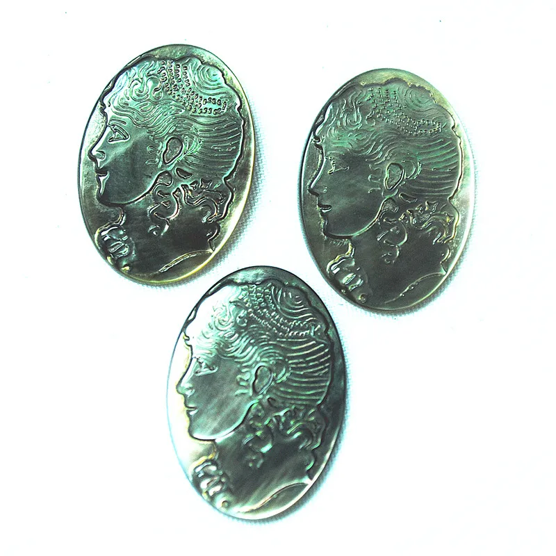 3 قطعة قذيفة مياه البحر الطبيعة كبوشن لا ثقب على السطح 18X25 مللي متر DIY بها بنفسك مجوهرات صنع الملحقات