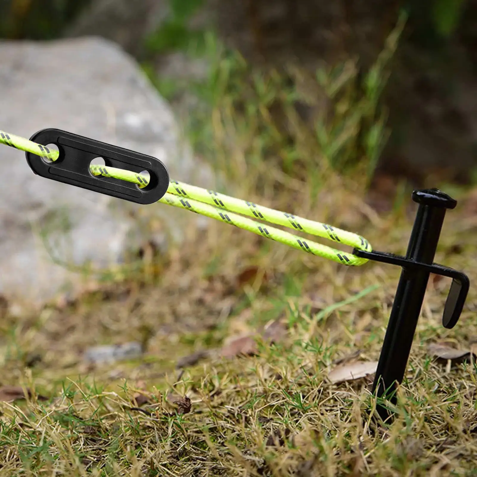 Three-hole Tent Wind Rope Stopper Adjustable Non-slip Cord Tightener Portable Fixing Buckle For Tent Canopy Wind Resistance