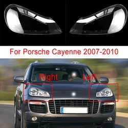 For Porsche Cayenne 2007 2008 2009 2010 Auto Front Headlight Cover Lamp Transparent Glass Lens Lampcover Car Accessories