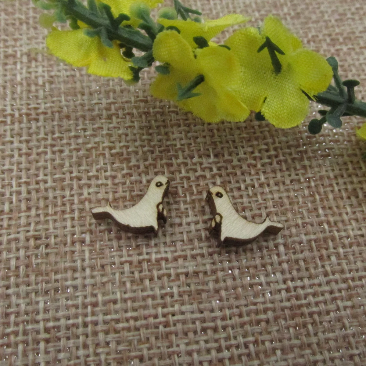 5 Pair Unfinished Blank Wooden Under The Sea Ocean Narwhal Dolphin Post Beluga Orca Whale Wood Earrings Stud