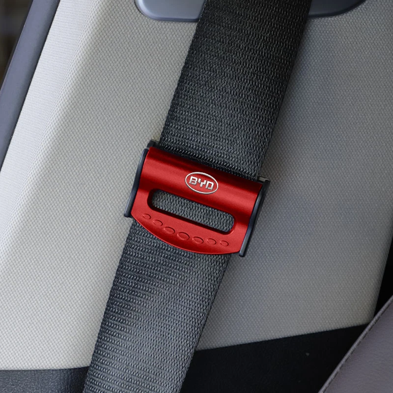 BYD شعار السيارة أحزمة الأمان قابل للتعديل مشبك من البلاستيك اكسسوارات ل BYD تانغ F3 E6 Atto3 يوان زائد أغنية ماكس F0 G3 I3 Ea1 Dmi 2din S7