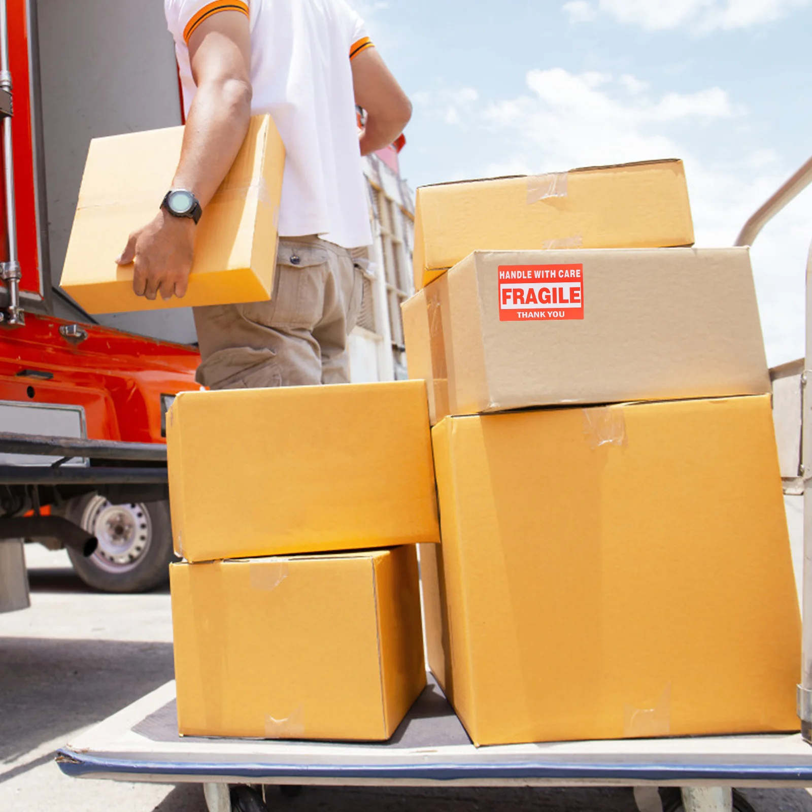 

1 рулон, хрупкие предупреждающие наклейки, самоклеящиеся, сильные клейкие, предупреждающие этикетки для доставки, посылка для ухода за ручками, предупреждение